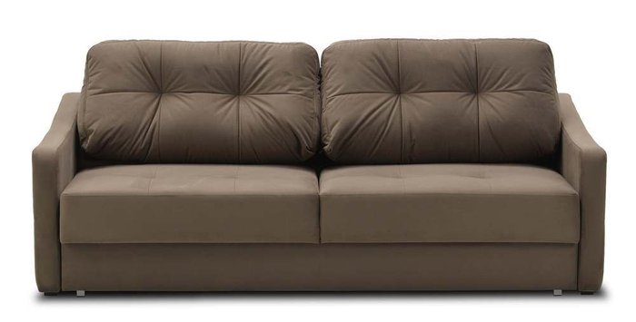 Прямой диван-кровать Сити коричневого цвета - купить Прямые диваны по цене 26110.0