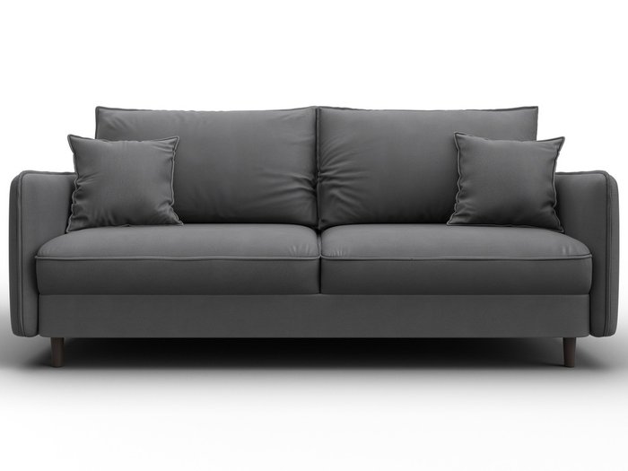 Диван-кровать Лига-064 серого цвета (замша) - купить Прямые диваны по цене 78990