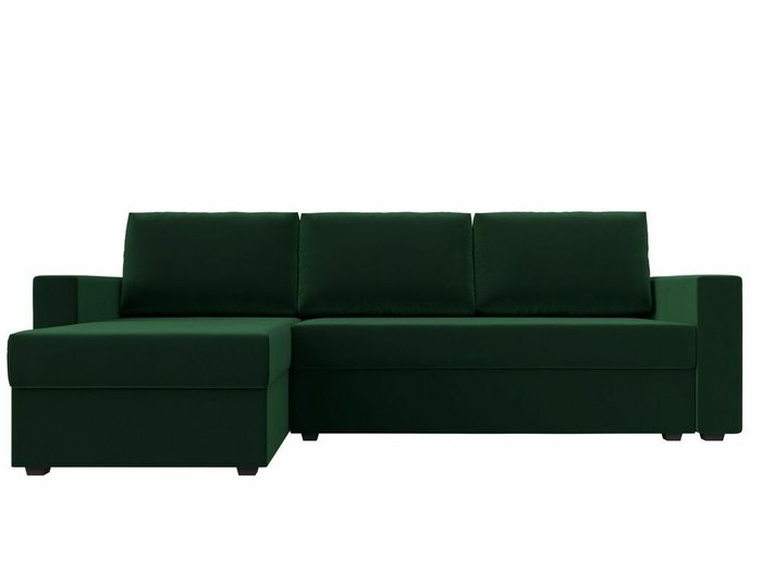 Угловой диван-кровать Траумберг Лайт зеленого цвета левый угол - купить Угловые диваны по цене 28999.0