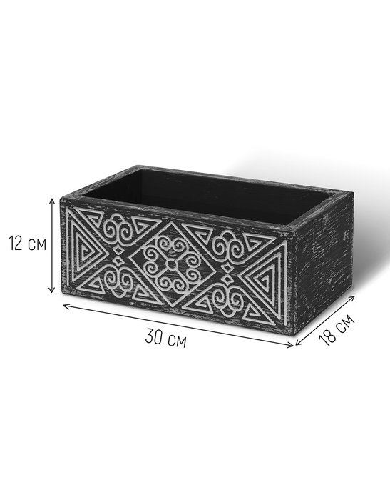 Ящик Papua Black черного цвета - купить Декоративные коробки по цене 5900.0