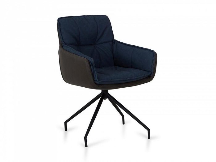Кресло Palma сине-коричневого цвета