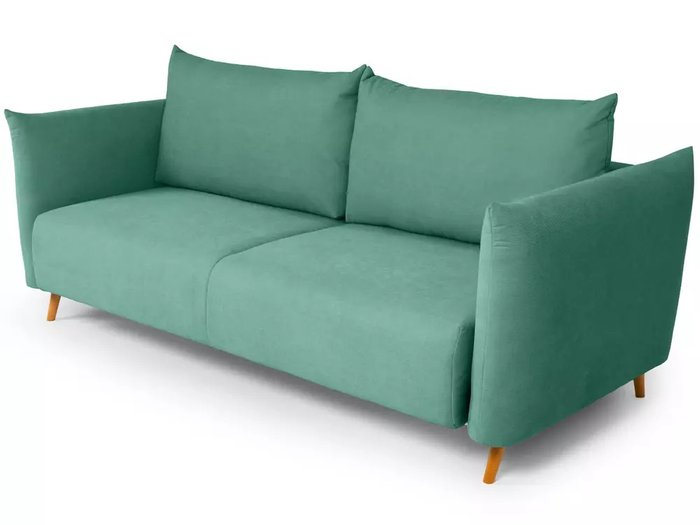 Диван-кровать Menfi светло-зеленого цвета с бежевыми ножками - купить Прямые диваны по цене 111960.0