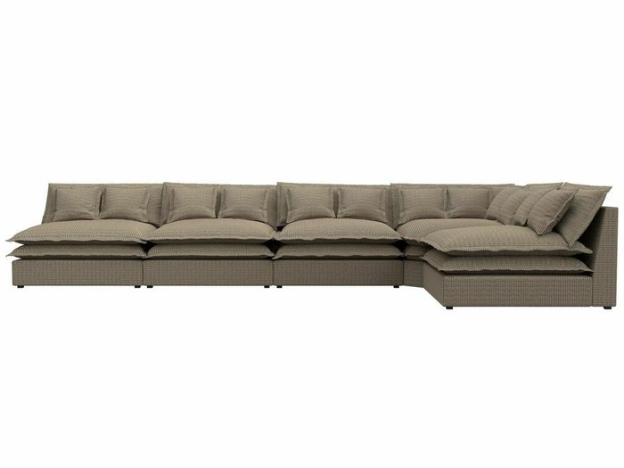 Угловой диван Лига 040 Лонг коричнево-бежевого цвета правый угол - купить Угловые диваны по цене 110999.0