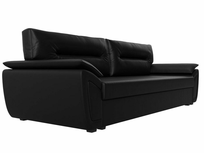 Прямой диван-кровать Нэстор Лайт черного цвета (экокожа) - лучшие Прямые диваны в INMYROOM