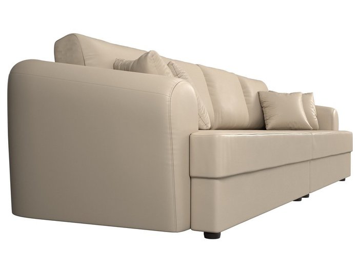 Прямой диван-кровать Милтон бежевого цвета (экокожа) - лучшие Прямые диваны в INMYROOM