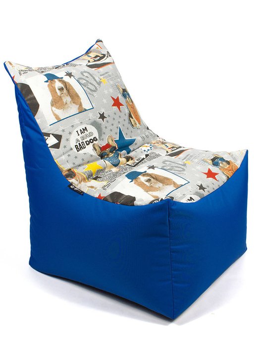 Кресло-мешок Трон синего цвета