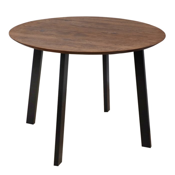 Обеденный стол Эльбрус черно-коричневого цвета  - купить Обеденные столы по цене 22100.0