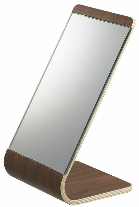 Настольное зеркало на подставке Rin коричневого цвета