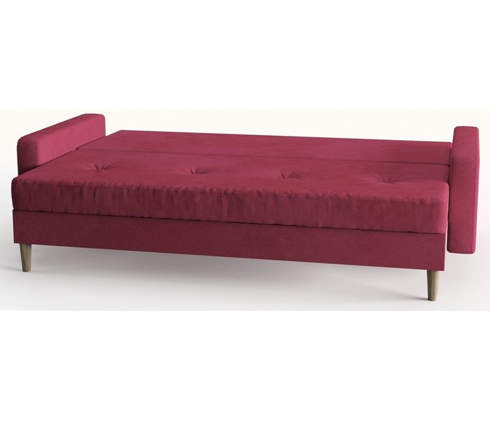 Диван-кровать из велюра Basel цвета фуксия - лучшие Прямые диваны в INMYROOM