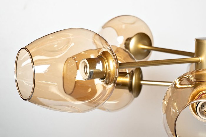  Лампа потолочная со стеклянными плафонами - купить Потолочные люстры по цене 13800.0