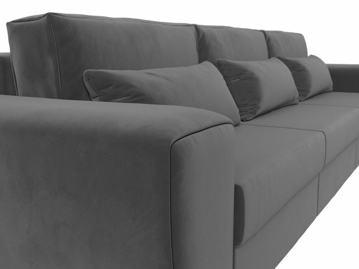 Прямой диван-кровать Лига 008 Long серого цвета - лучшие Прямые диваны в INMYROOM