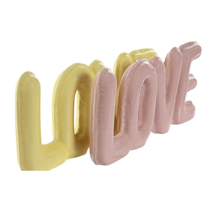 Декоративная фигура LOVE Жёлтый Розовый Детский 24 X 2,5 X 10 cm (2 штук) - лучшие Фигуры и статуэтки в INMYROOM Декоративная фигура LOVE Жёлтый Розовый Детский 24 X 2,5 X 10 cm (2 штук) - лучшие Фигуры и статуэтки в INMYROOM
