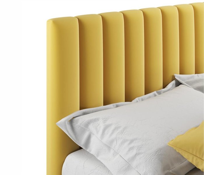 Кровать Olivia 160х200 с подъемным механизмом желтого цвета - лучшие Кровати для спальни в INMYROOM