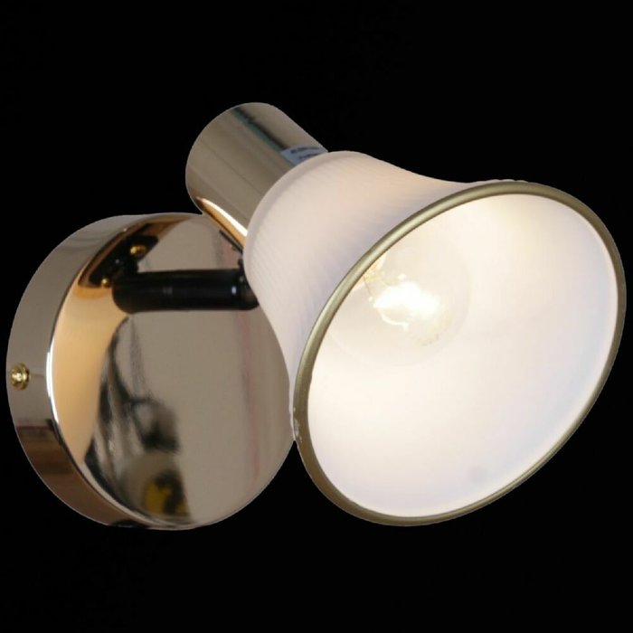Спот 05901-0.8-01 BK+FGD (стекло, цвет белый) - купить Бра и настенные светильники по цене 1150.0