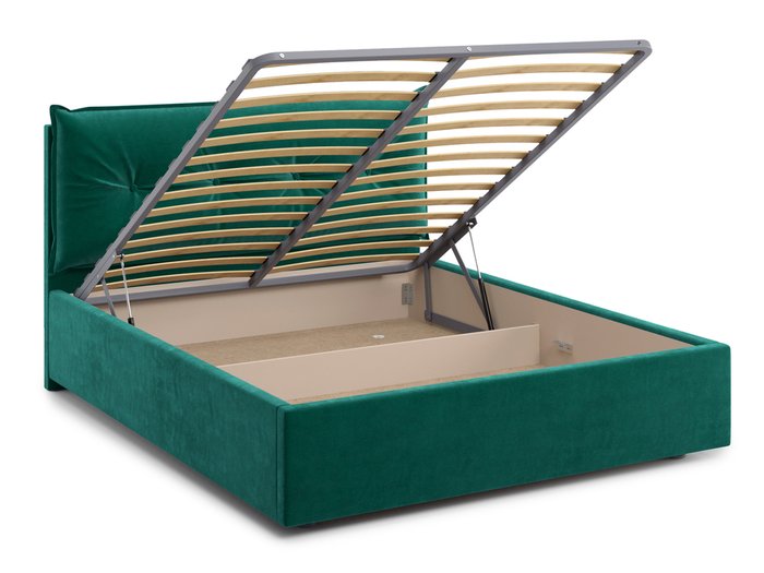 Кровать Cedrino 120х200 зеленого цвета с подъемным механизмом - лучшие Кровати для спальни в INMYROOM