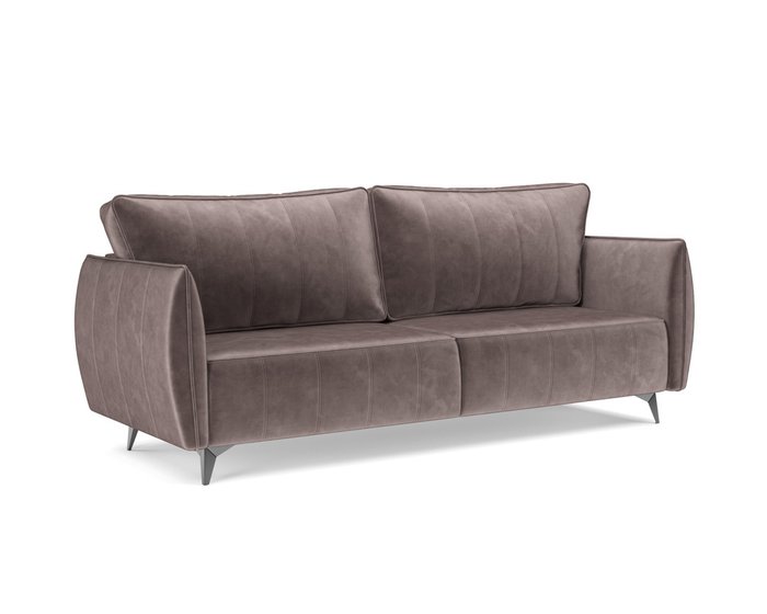 Прямой диван-кровать Осло серо-коричневого цвета