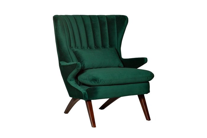 Кресло зеленое велюровое с ушками - купить Интерьерные кресла по цене 63700.0
