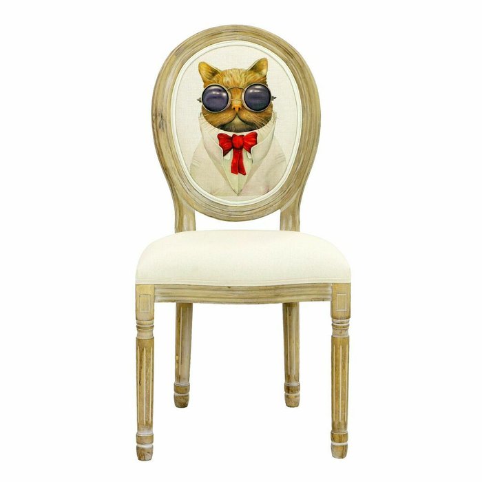 Стул Мистер кот бежевого цвета - купить Обеденные стулья по цене 22560.0
