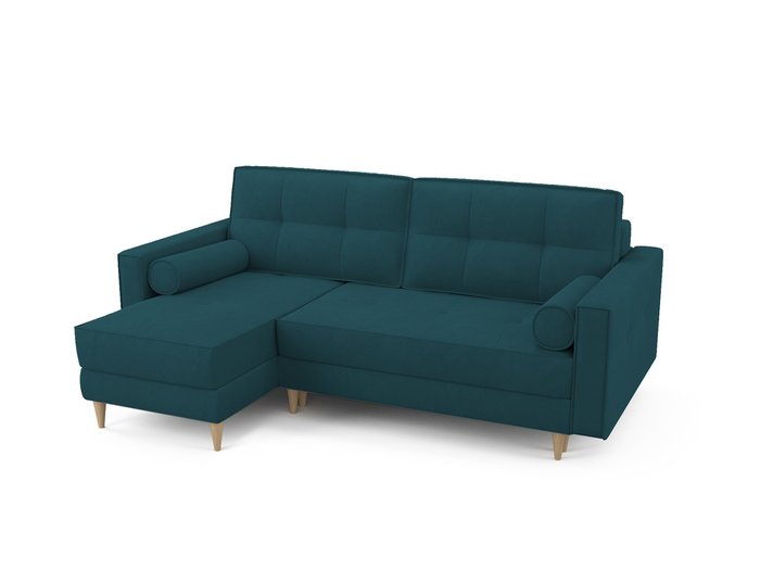 Угловой диван-кровать левый Оtto сине-зеленого цвета - купить Угловые диваны по цене 77700.0