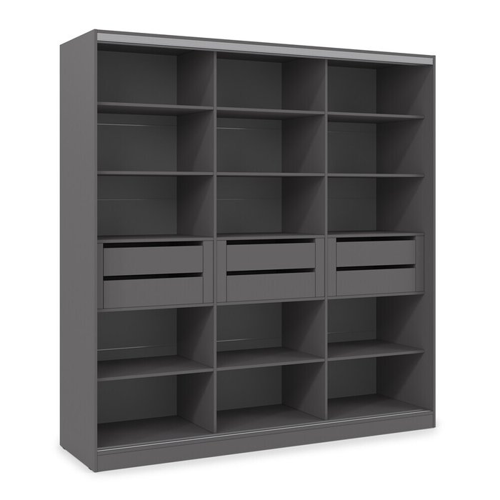 Шкаф-купе Comfort 24.10 темно-серого цвета - купить Шкафы-купе по цене 116598 Шкаф-купе Comfort 24.10 темно-серого цвета - купить Шкафы-купе по цене 116598