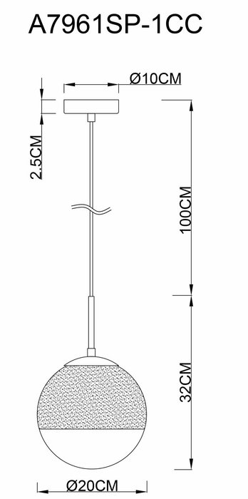 Светильник Arte Lamp JUPITER chrome A7961SP-1CC - лучшие Подвесные светильники в INMYROOM