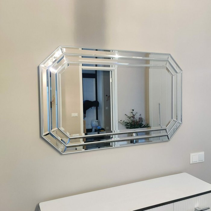 Настенное зеркало Reyes 63х100 в зеркальной раме - купить Настенные зеркала по цене 41000.0