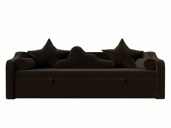 Детский диван-кровать Рико коричневого цвета - купить Прямые диваны по цене 36999.0