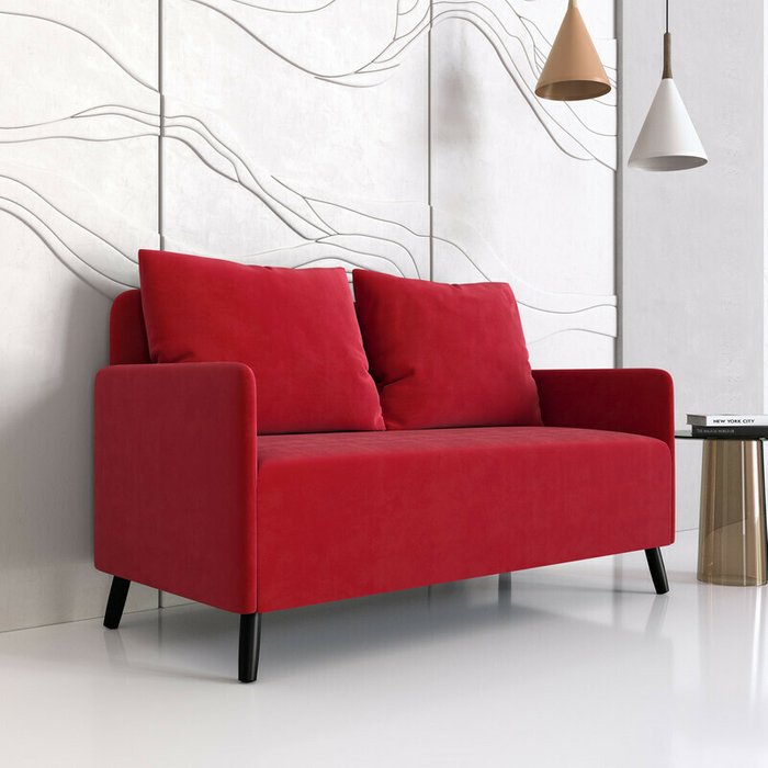 Диван Будапешт 150 красного цвета - лучшие Прямые диваны в INMYROOM