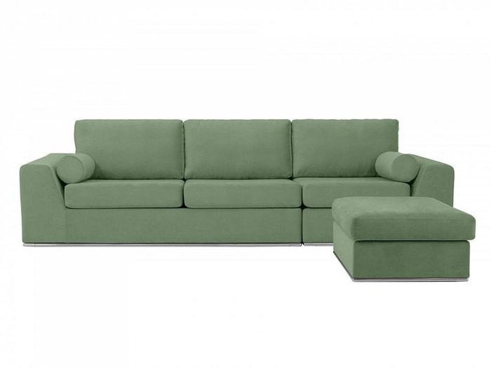 Угловой диван-кровать Igarka зеленого цвета