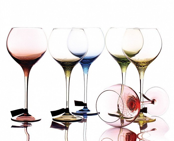 Набор бокалов для красного вина Sera-Irida из цветного хрусталя