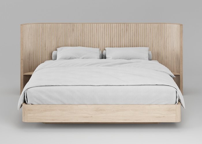 Кровать двуспальная Eclipse 160х200 цвета беленый дуб - лучшие Кровати для спальни в INMYROOM