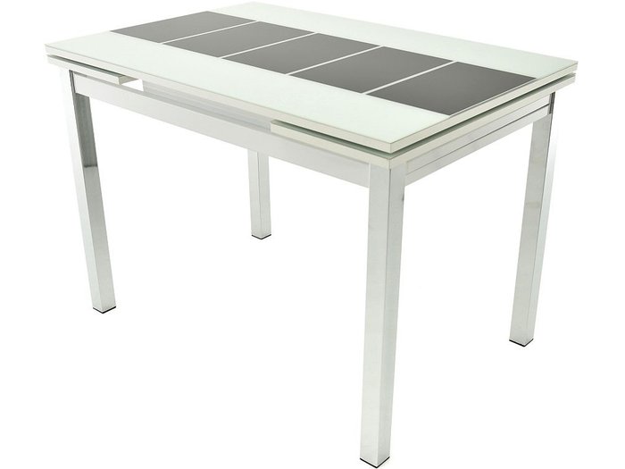 Стол раздвижной Шанхай черно-белого цвета - купить Обеденные столы по цене 22553.0