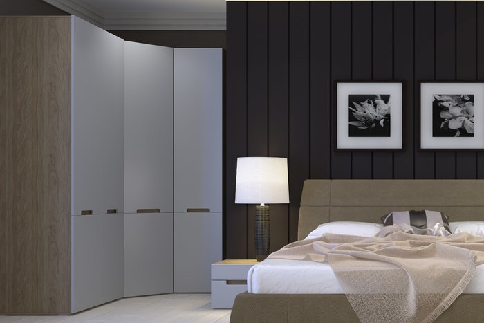 Спальня Анри 2 швейцарский вяз/белый - лучшие Спальные гарнитуры в INMYROOM