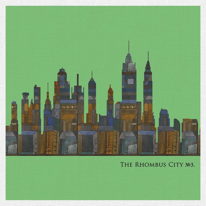 Репродукция картины на холсте The Rhombus City 3 