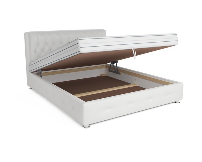 Кровать Граф 160х192 белого цвета с подъемным механизмом - лучшие Кровати для спальни в INMYROOM