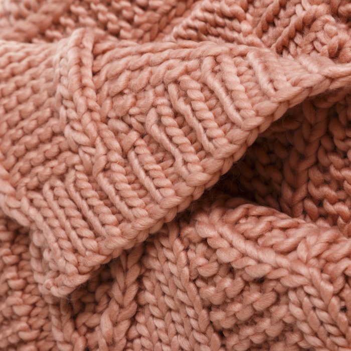 Покрывало вязаное розового цвета - лучшие Покрывала в INMYROOM