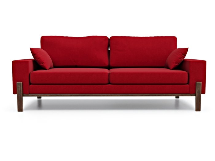 Диван Хангель красного цвета - купить Прямые диваны по цене 32990.0