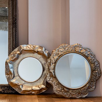 Настенное зеркало Уорхол серебристого цвета - купить Настенные зеркала по цене 26500.0
