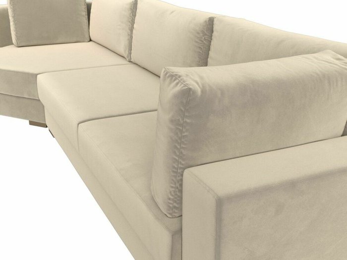 Угловой диван-кровать Лига 026 бежевого цвета левый угол - лучшие Угловые диваны в INMYROOM