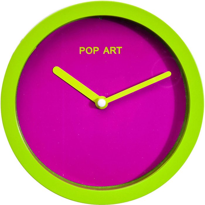 Часы настенные Pop Art из пластика и стекла Часы настенные Pop Art из пластика и стекла