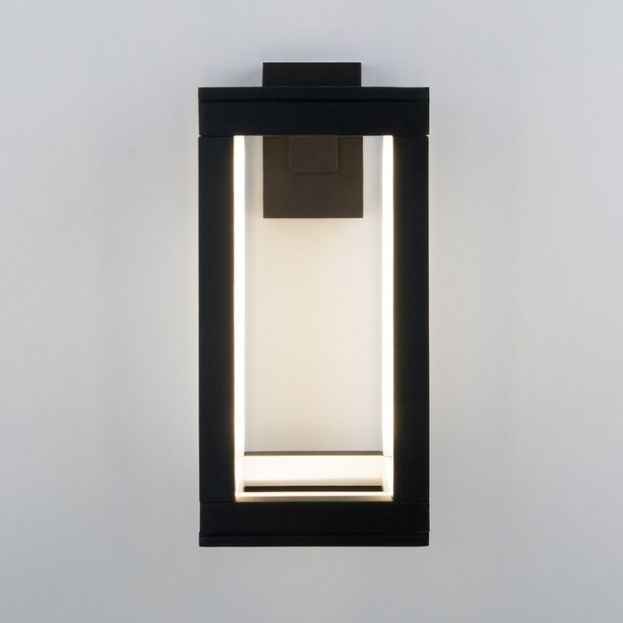 Уличный настенный светодиодный светильник Frame черного цвета - купить Настенные уличные светильники по цене 11000.0