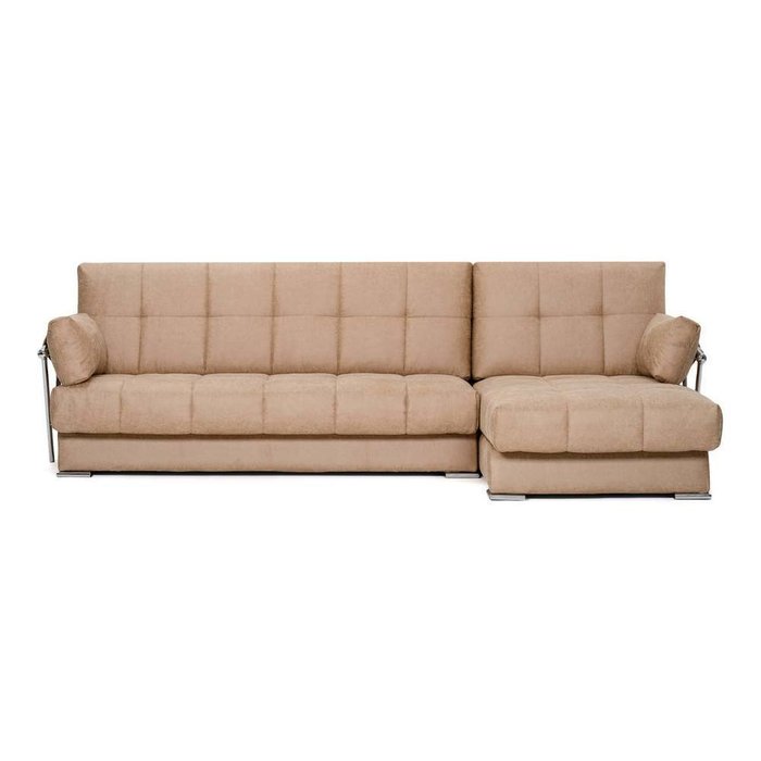 Угловой диван-кровать Дудинка Snake бежевого цвета