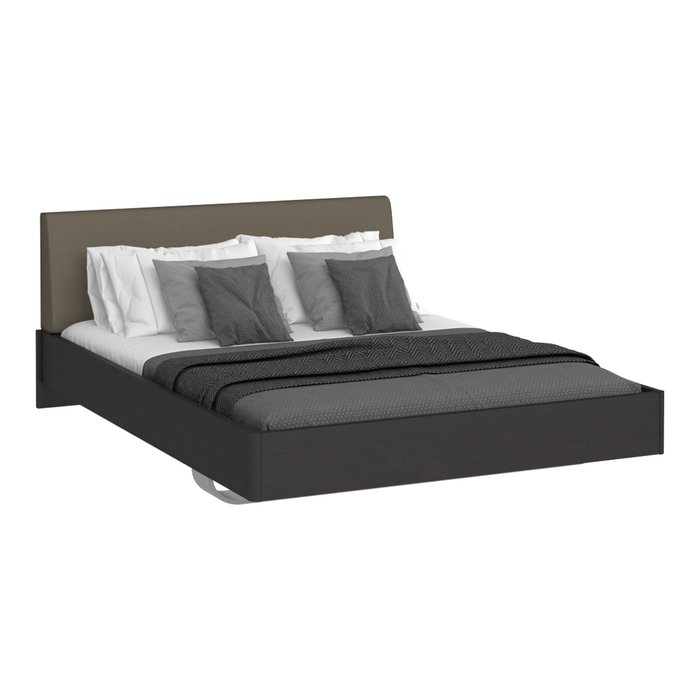 Кровать Элеонора 160х200 с изголовьем серого цвета  - лучшие Кровати для спальни в INMYROOM