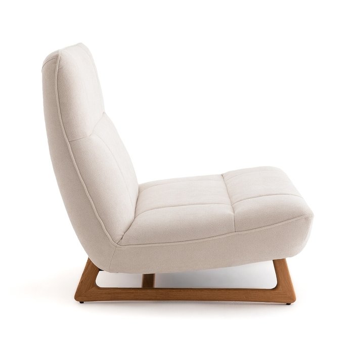 Кресло из дуба и переработанного полиэстера Lafar бежевого цвета - лучшие Интерьерные кресла в INMYROOM