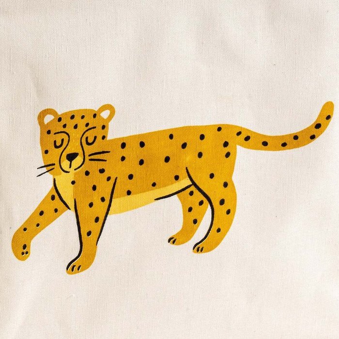 Корзина кубическая с рисунком леопард Junglito бежевого цвета - купить Декоративные коробки по цене 1630.0