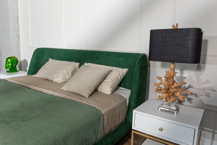 Кровать Torella 160х200 зеленого цвета - лучшие Кровати для спальни в INMYROOM