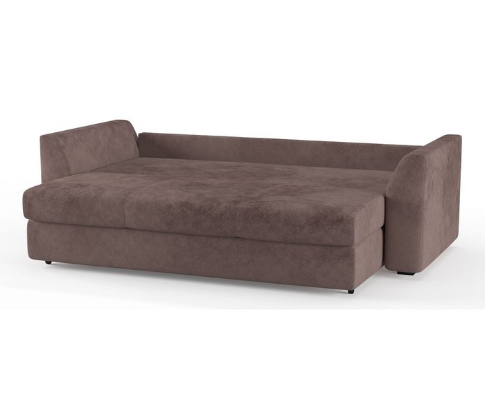 Диван-кровать Ла-Рошель в обивке из велюра светло-коричневого цвета - лучшие Прямые диваны в INMYROOM