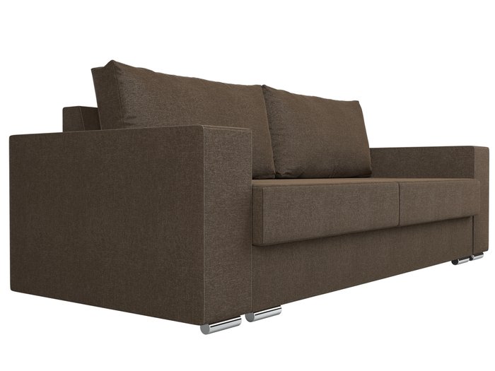 Прямой диван-кровать Исланд коричневого цвета - лучшие Прямые диваны в INMYROOM
