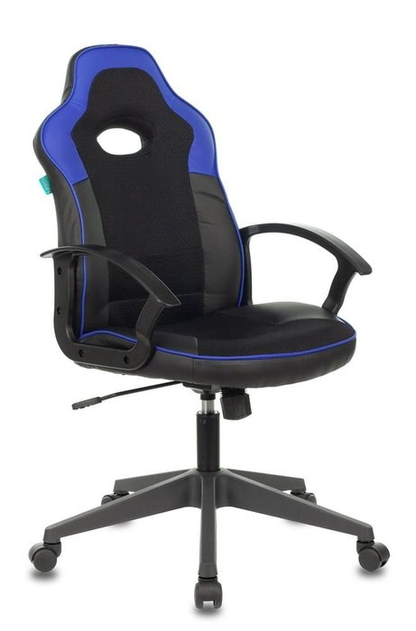 Кресло игровое Бюрократ черно-синего цвета