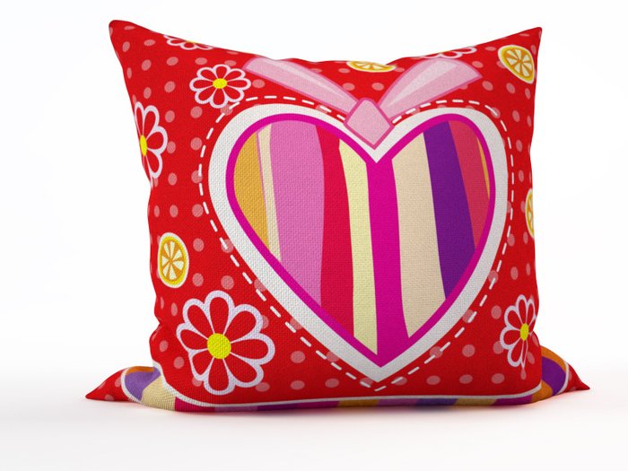 Декоративная подушка: Полосатое сердце